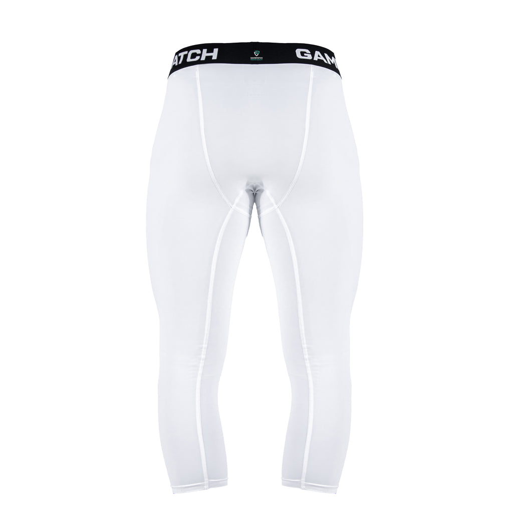 Compression 3/4 Tight With Dual Layer Knee Support White XXL